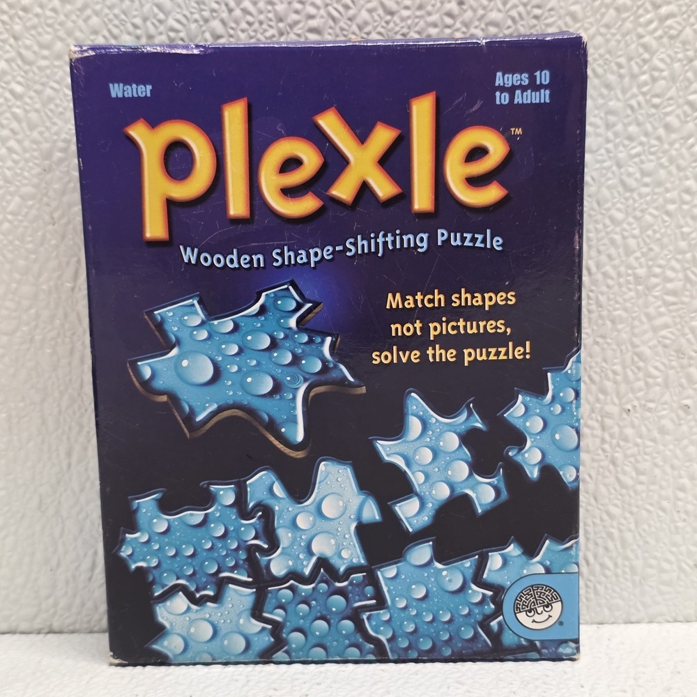 Water Plexle Wooden Shape-Shifting Puzzle 2008 MindWare Game Complete